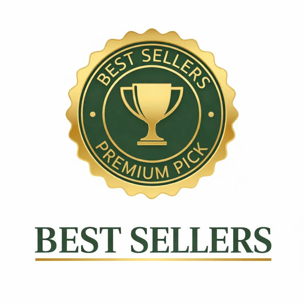 Best sellers premium pick badge with gold trophy icon for top rated unlacquered brass faucets and luxury hardware collection