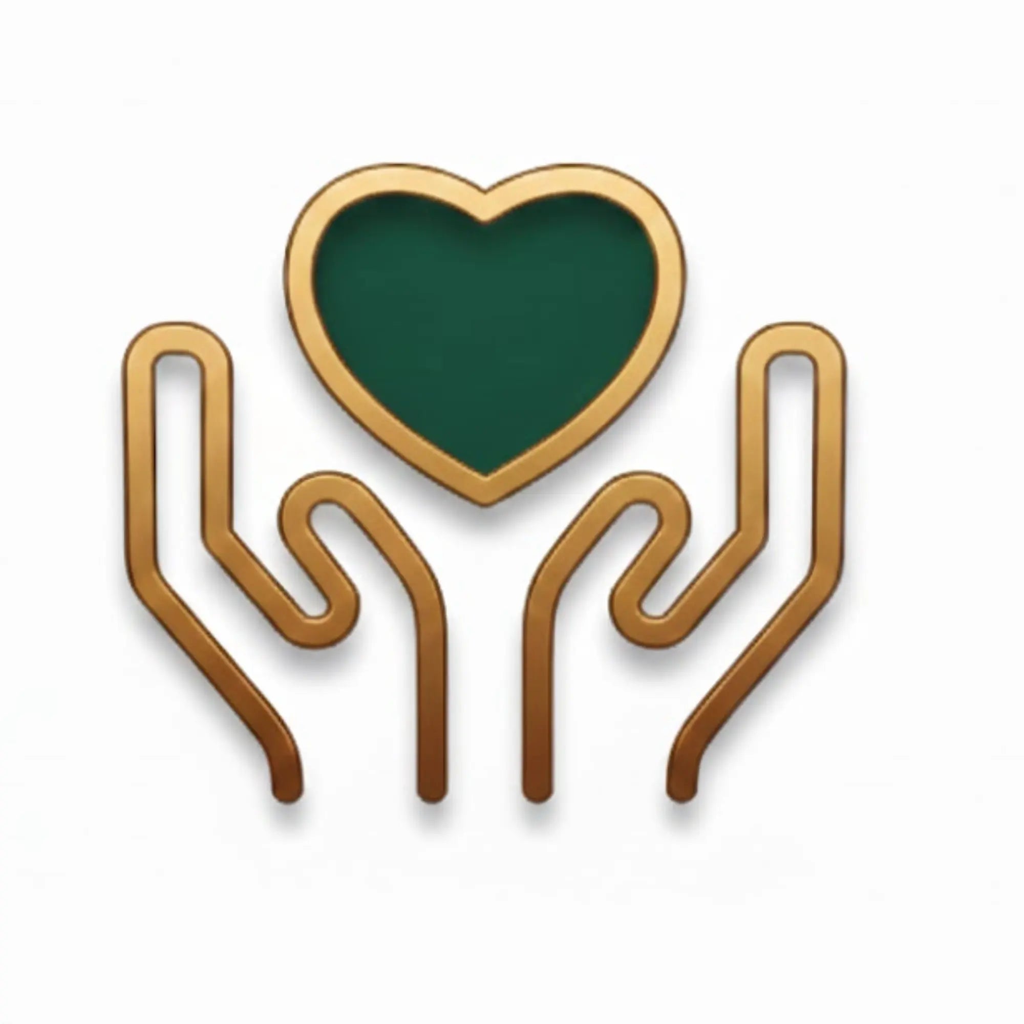 Heart symbol with wavy lines on a white background