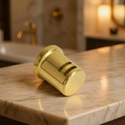 Technical specifications and dimensions diagram for solid brass sink flange.