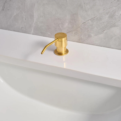 solid unlacquered brass soap pump